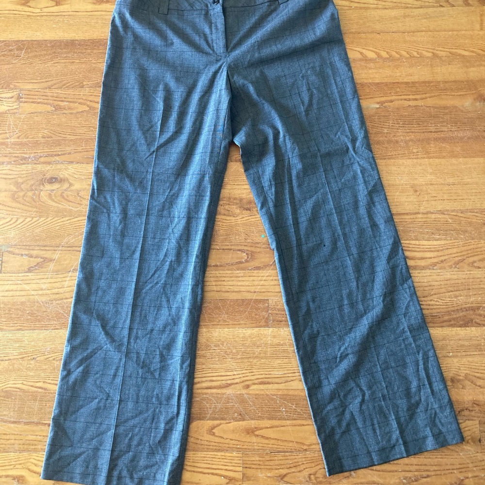 AB Studios gray checkered dress pants size 10